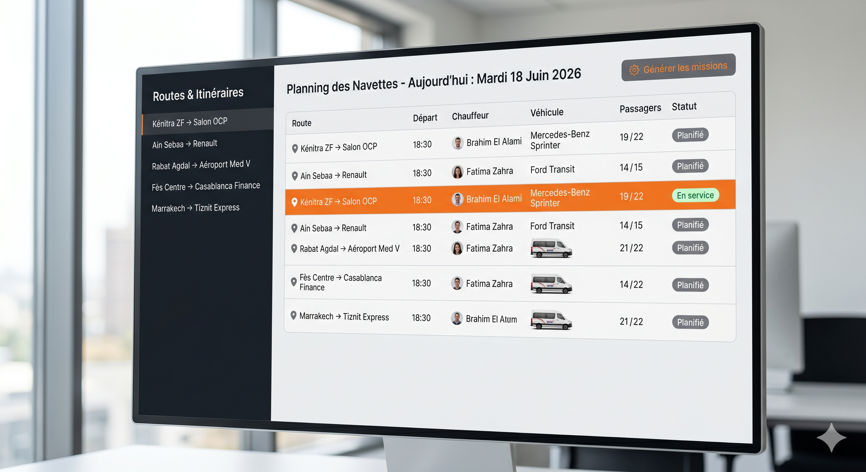Navettes & planning automatique
